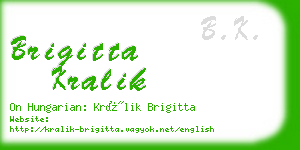 brigitta kralik business card